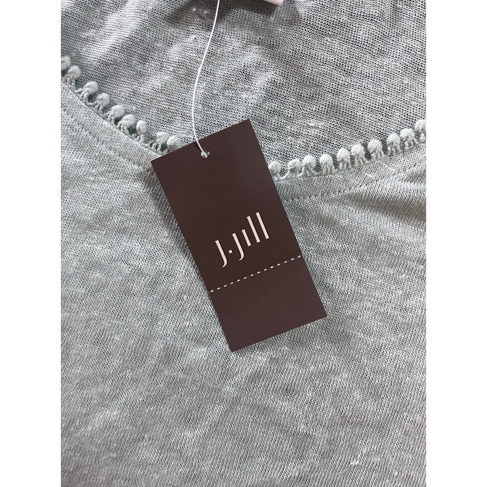NWT J.Jill Women's Love Linen 3/4 Sleeve Seaglass Top, Size Small - Picture 3 of 7